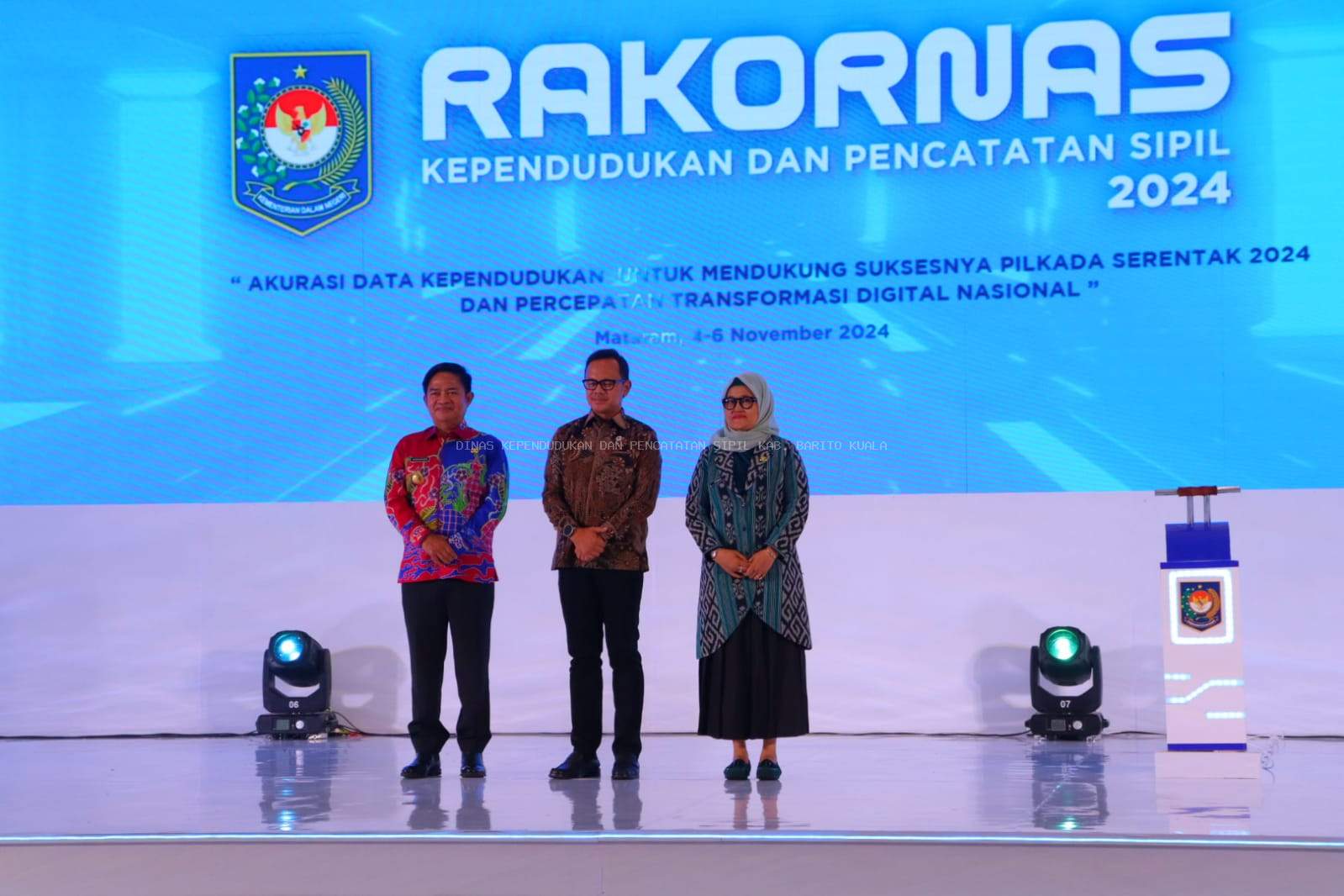 Disdukcapil Barito Kuala Hadiri Rakornas Dukcapil ke-II di Lombok, Fokus pada Akurasi Data dan Transformasi Digital