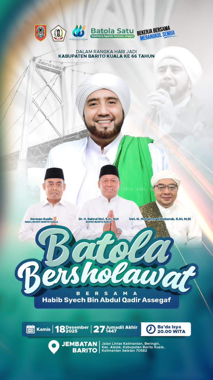 Dua Hari Lagi, Batola Bersholawat Bersama Habib Syech Siap Digelar di Jembatan Barito