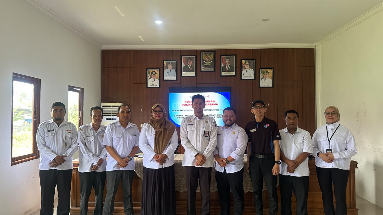 Disdukcapil Barito Kuala Jalin Kerja Sama dengan RSUD Abdul Aziz, Klinik Utama Setara, dan Domino’s Pizza Banjarmasin